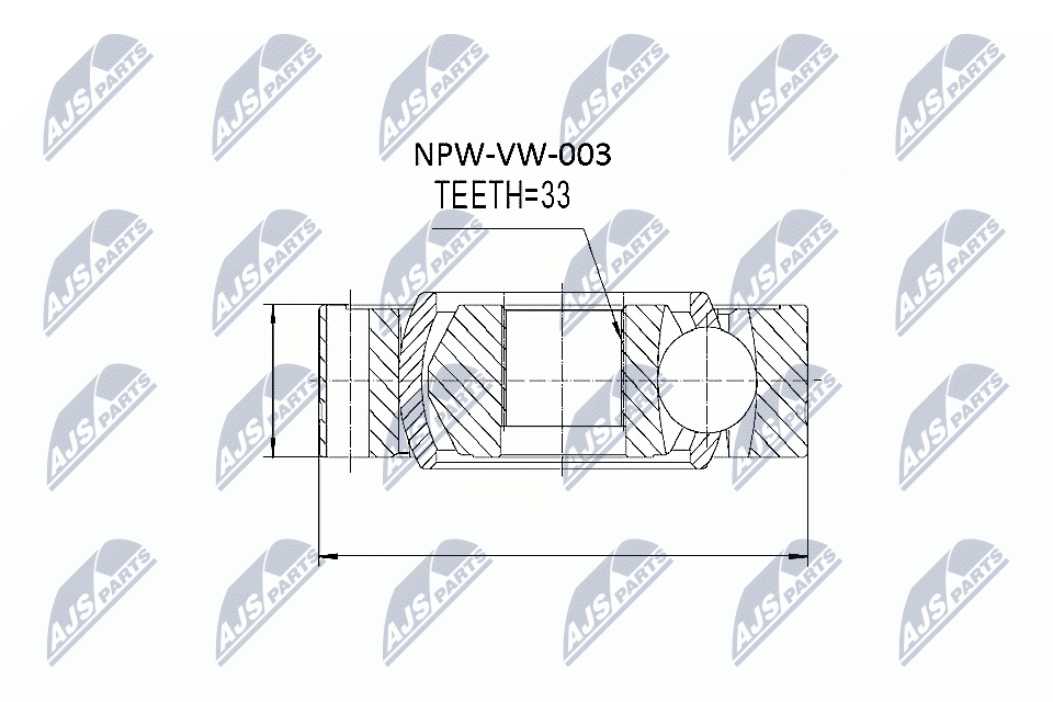 NTY Féltengelycsukló készlet NPW-VW-003_NTY