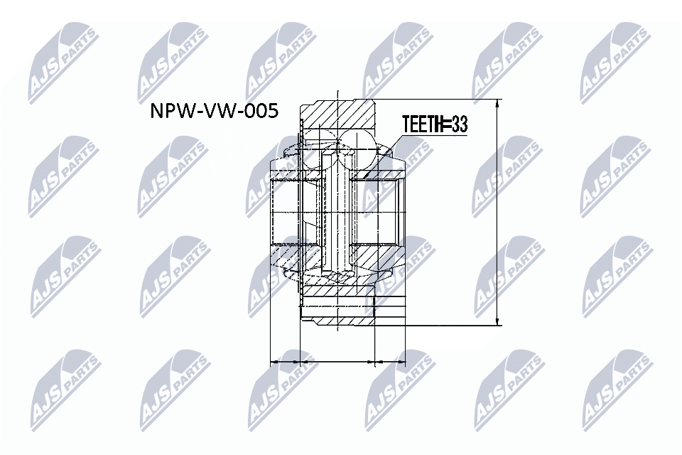 NTY Féltengelycsukló készlet NPW-VW-005_NTY