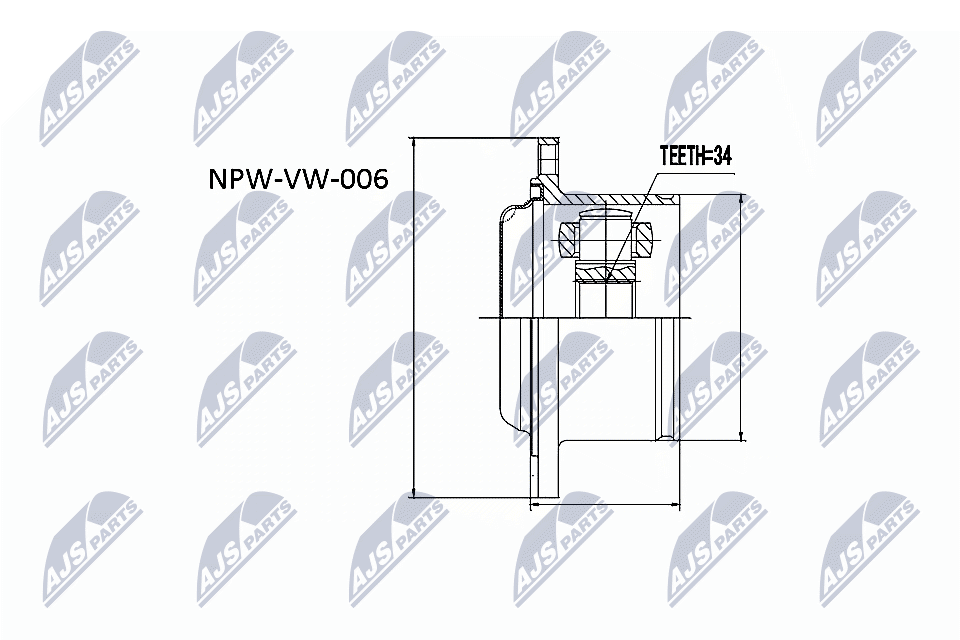 NTY Féltengelycsukló készlet belső NPW-VW-006_NTY