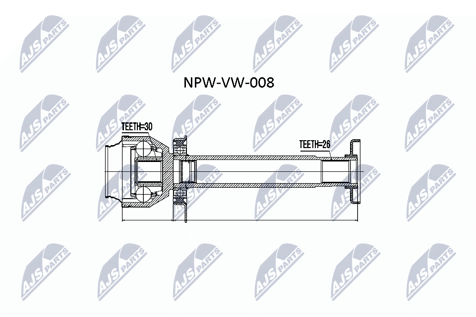 NTY Féltengelycsukló készlet belső NPW-VW-008_NTY