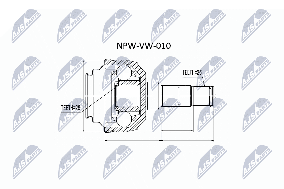 NTY Féltengelycsukló készlet belső NPW-VW-010_NTY