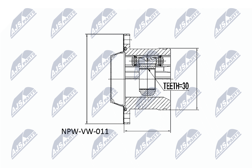 NTY Féltengelycsukló készlet NPW-VW-011_NTY