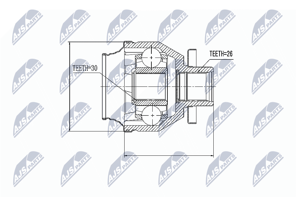 NTY Féltengelycsukló készlet belső NPW-VW-014_NTY