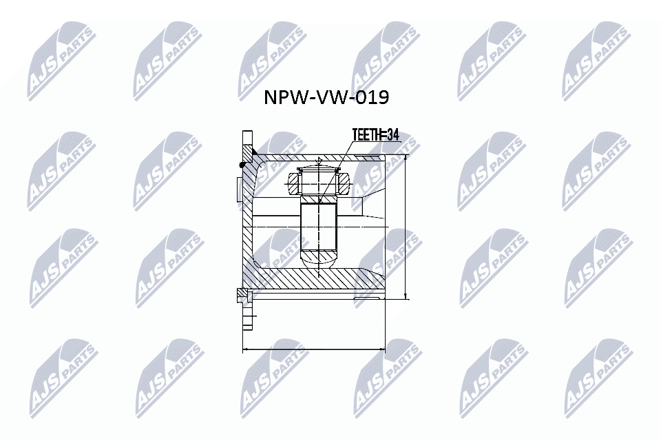 NTY Féltengely, komplett NPW-VW-019_NTY