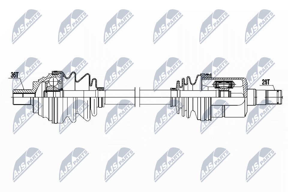 NTY Féltengely, komplett NPW-VW-052_NTY