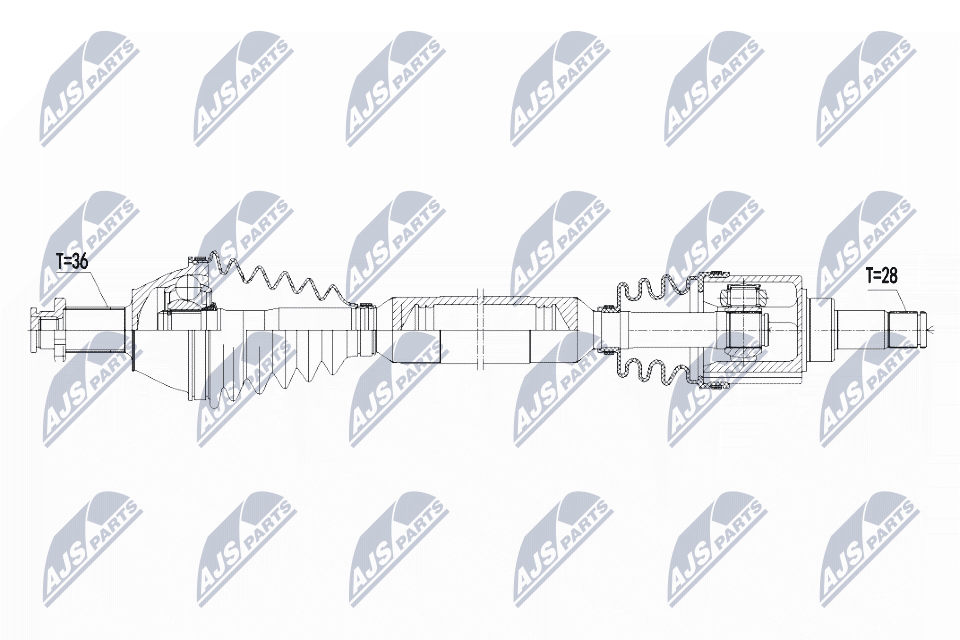 NTY Féltengely, komplett NPW-VW-071_NTY