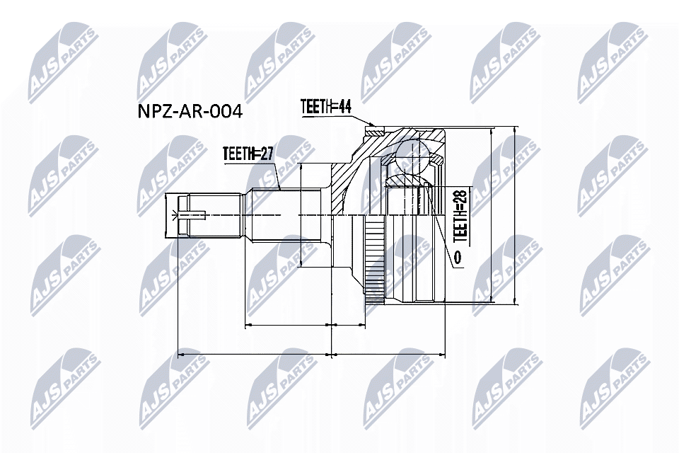 NTY Féltengelycsukló készlet külső NPZ-AR-004_NTY