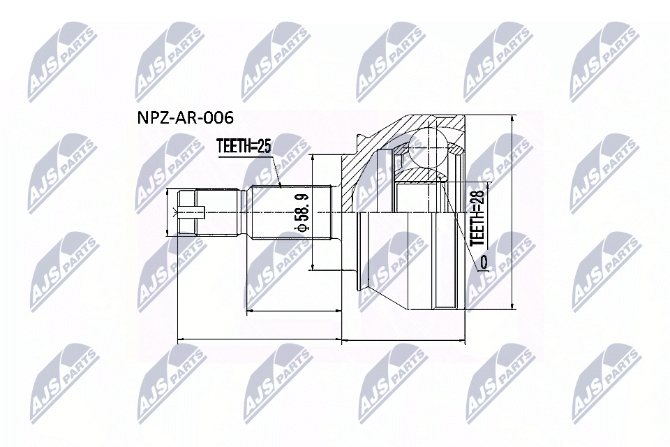 NTY Féltengelycsukló készlet külső NPZ-AR-006_NTY