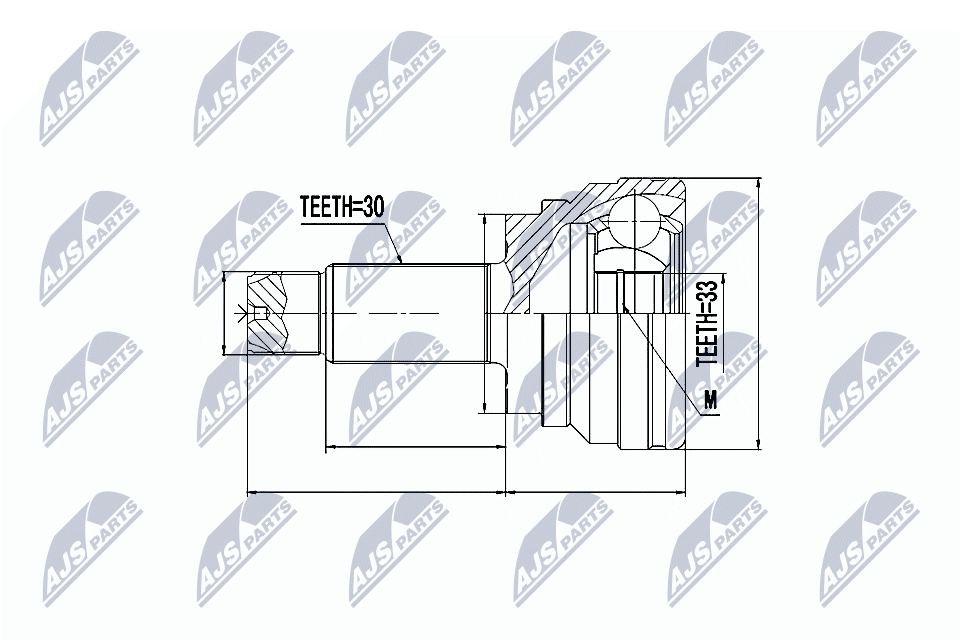 NTY Féltengelycsukló NPZ-BM-005_NTY