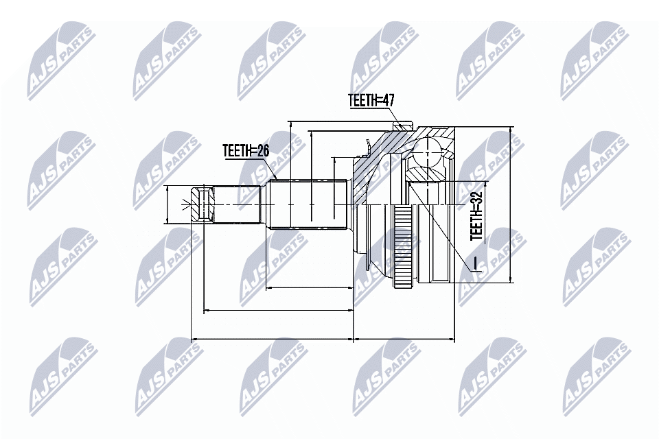 NTY Féltengelycsukló készlet külső NPZ-CH-001_NTY