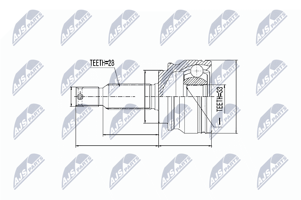 NTY Féltengelycsukló készlet külső NPZ-CH-010_NTY