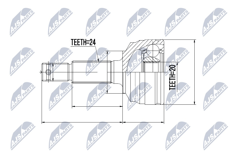 NTY Féltengelycsukló készlet NPZ-DA-016_NTY