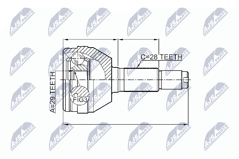 NTY Féltengelycsukló készlet NPZ-DW-010_NTY