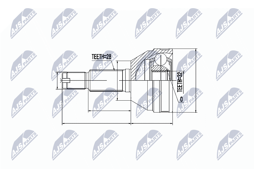 NTY Féltengelycsukló készlet külső NPZ-DW-024_NTY