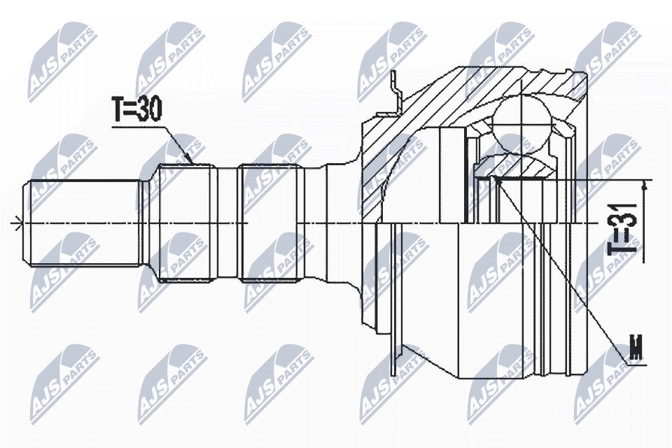 NTY Féltengelycsukló készlet NPZ-DW-032_NTY