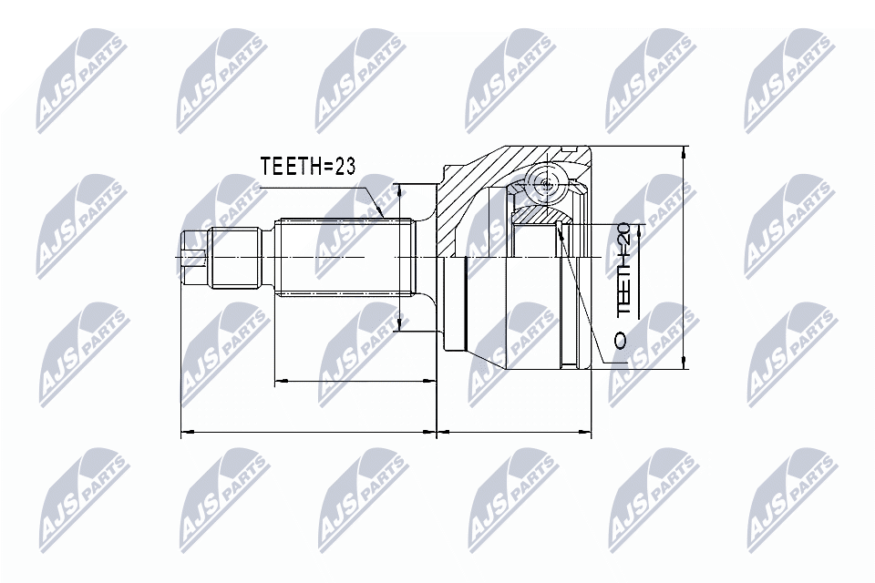 NTY Féltengelycsukló készlet NPZ-FR-003_NTY