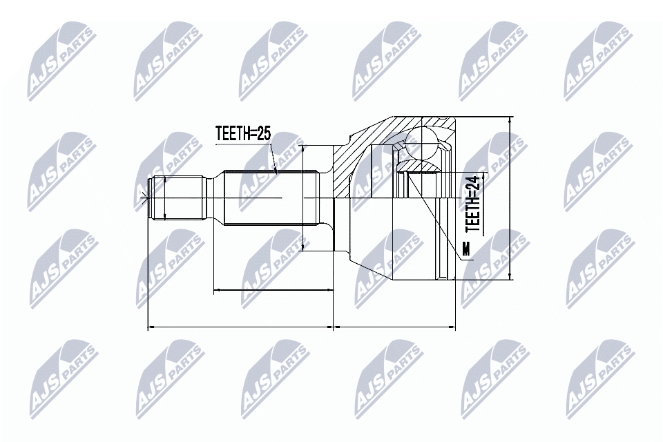 NTY Féltengelycsukló külső NPZ-FR-029_NTY