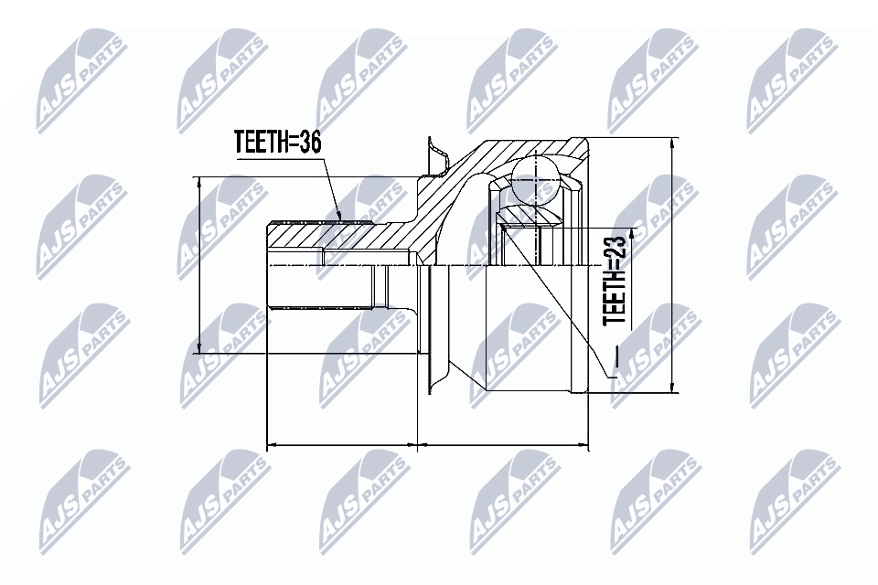 NTY Féltengelycsukló készlet külső NPZ-FR-031_NTY