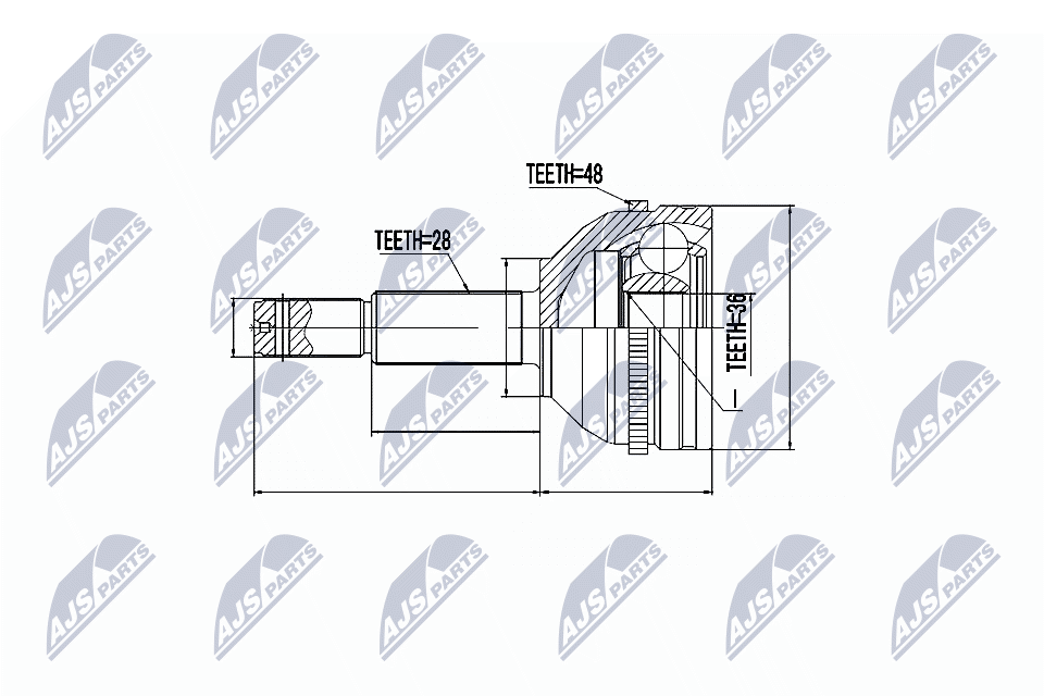 NTY Féltengelycsukló készlet külső NPZ-FR-035_NTY