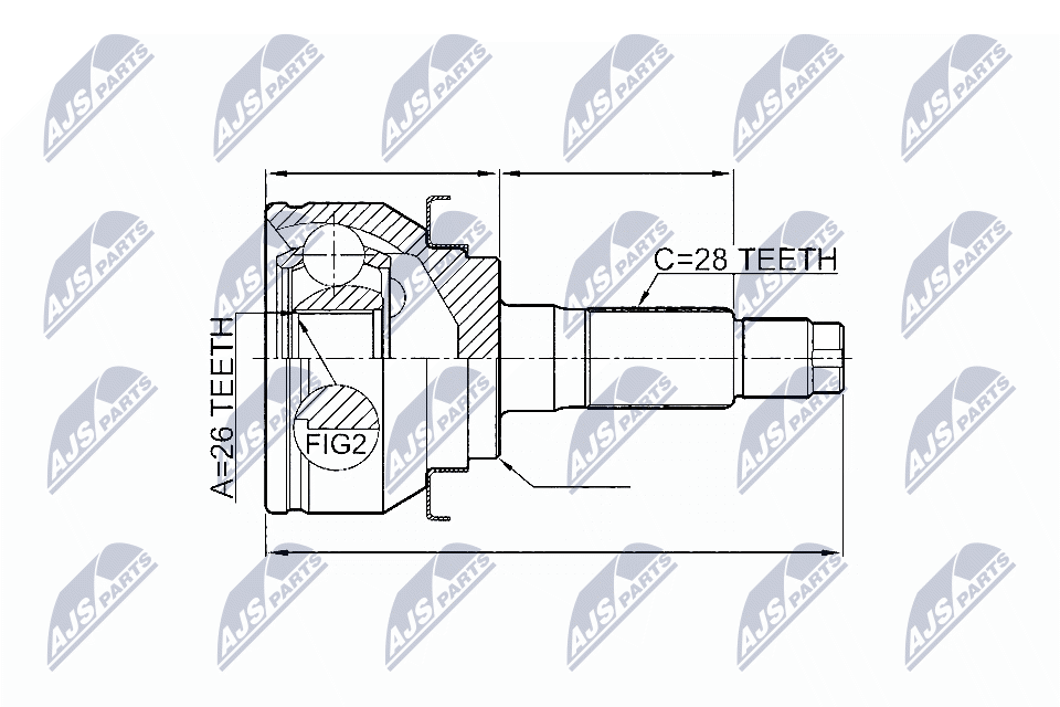 NTY Féltengelycsukló készlet külső NPZ-FR-047_NTY