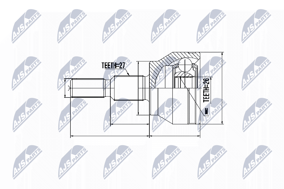 NTY Féltengelycsukló készlet külső NPZ-FR-050_NTY