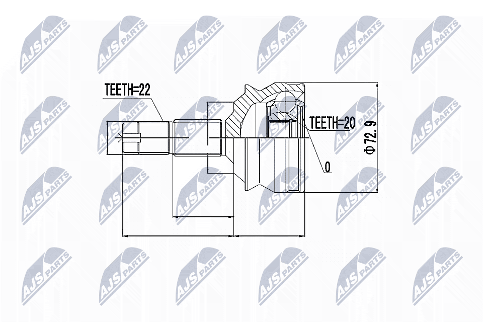 NTY Féltengelycsukló készlet külső NPZ-FT-002_NTY