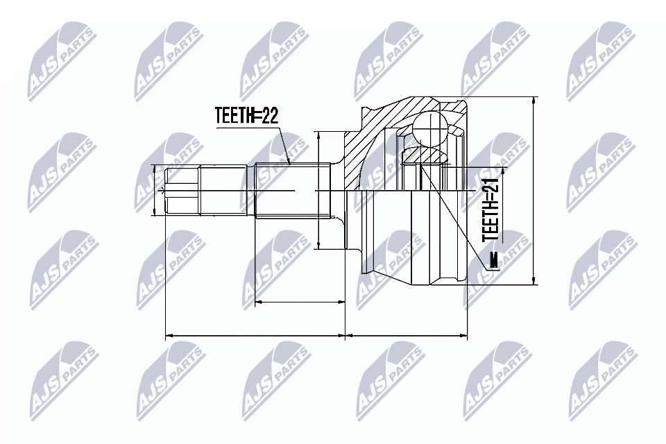 NTY Féltengelycsukló készlet külső NPZ-FT-023_NTY