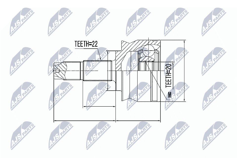 NTY Féltengelycsukló készlet külső NPZ-FT-036_NTY