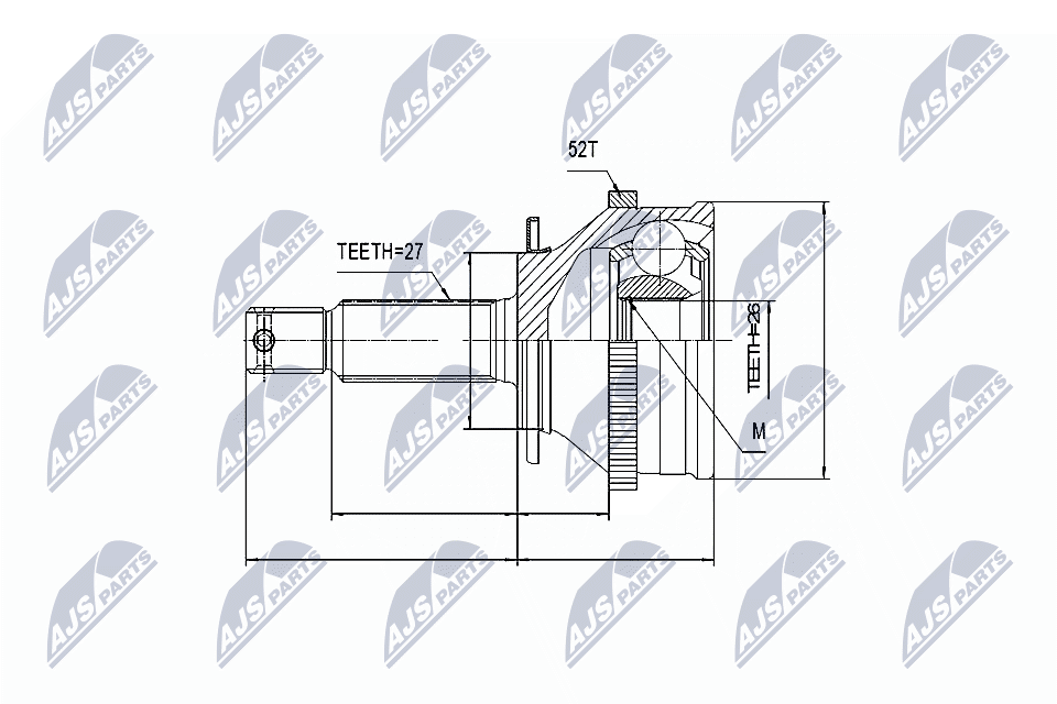 NTY Féltengelycsukló készlet külső NPZ-HY-501_NTY