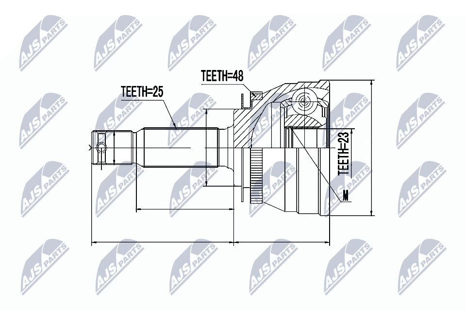 NTY Féltengelycsukló készlet külső NPZ-HY-503_NTY