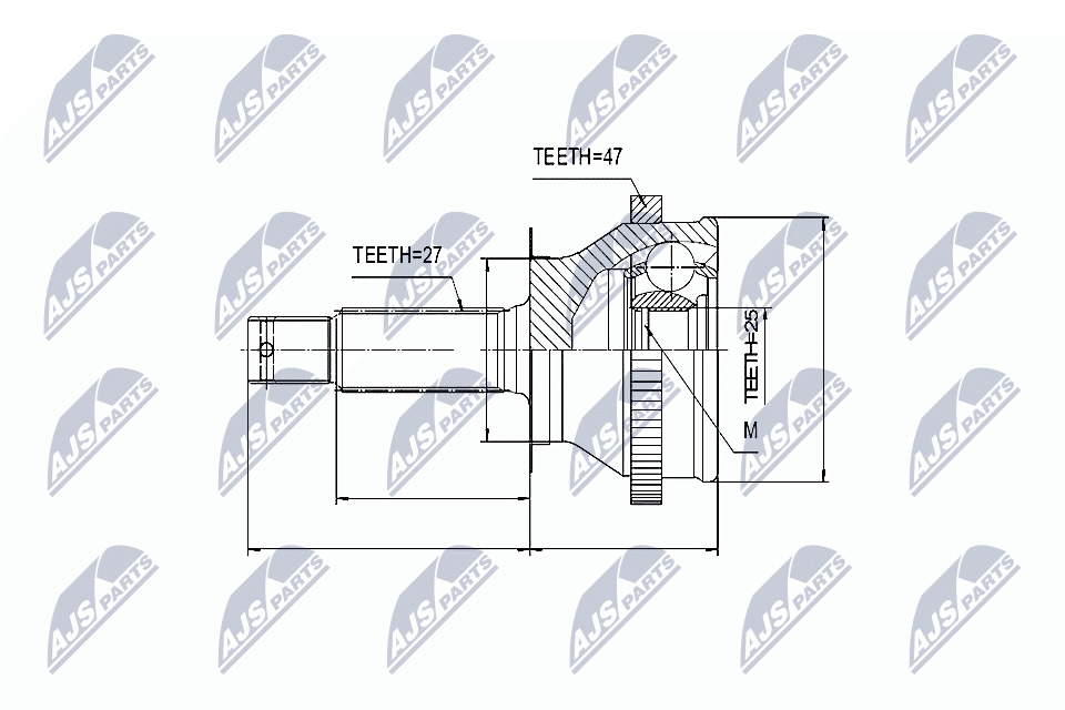 NTY Féltengelycsukló NPZ-HY-535_NTY