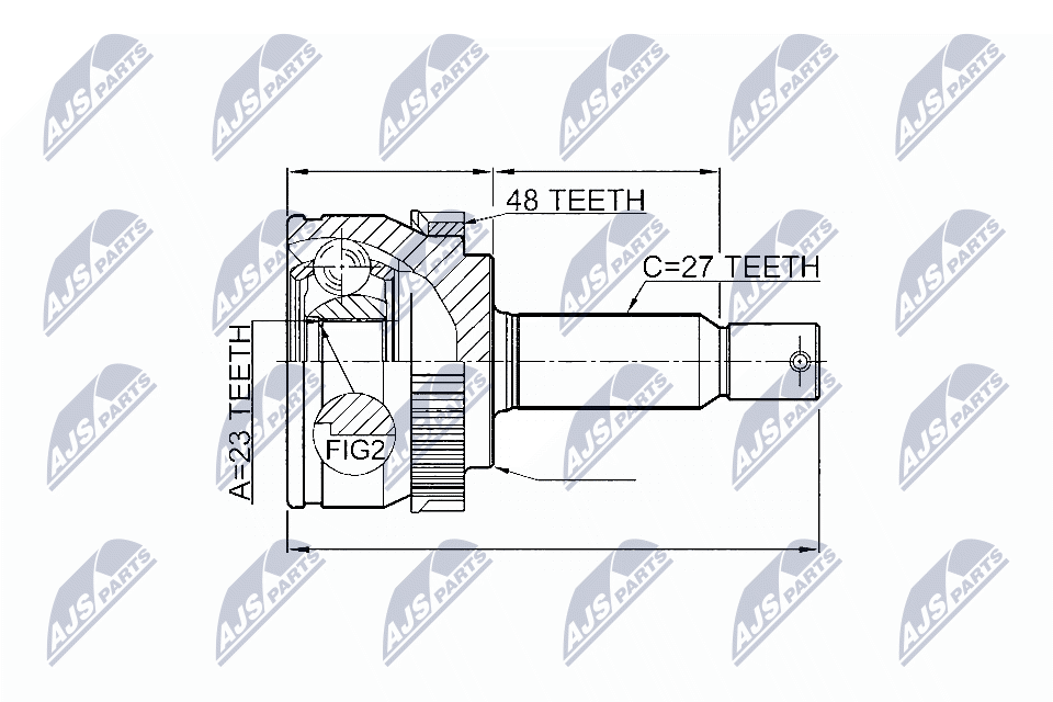 NTY Féltengelycsukló készlet külső NPZ-HY-547_NTY