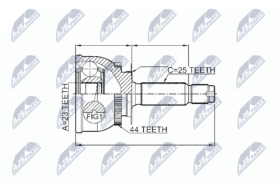 NTY Féltengelycsukló NPZ-HY-549_NTY