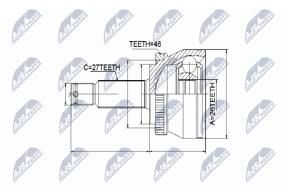 NTY Féltengelycsukló készlet NPZ-KA-307_NTY