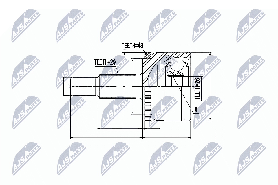 NTY Féltengelycsukló készlet külső NPZ-LR-007_NTY