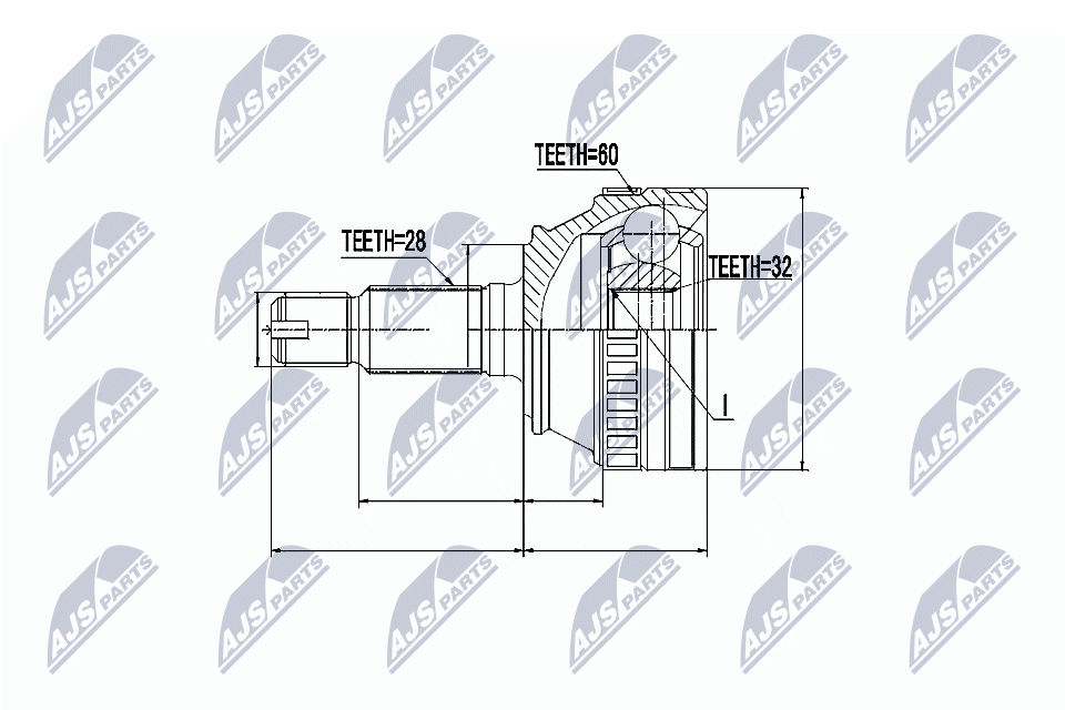 NTY Féltengelycsukló készlet külső NPZ-LR-009_NTY