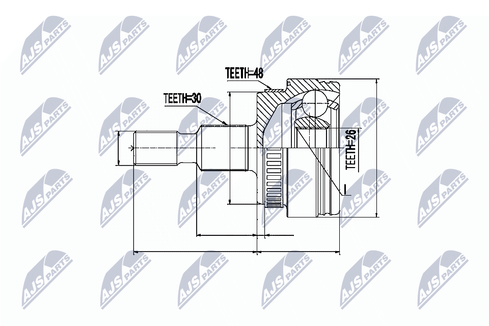 NTY Féltengelycsukló készlet külső NPZ-ME-009_NTY