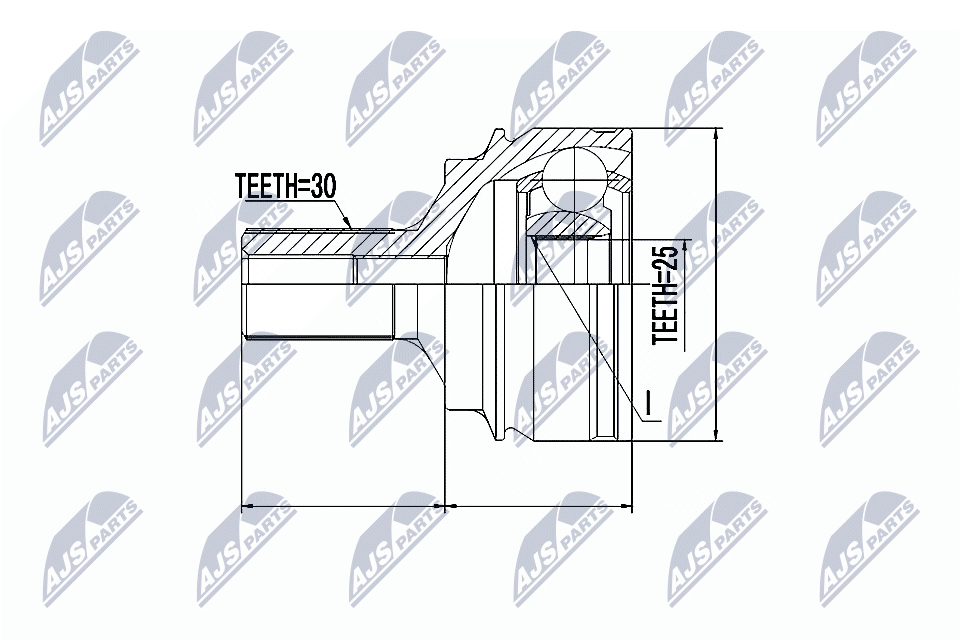 NTY Féltengelycsukló készlet külső NPZ-ME-016_NTY