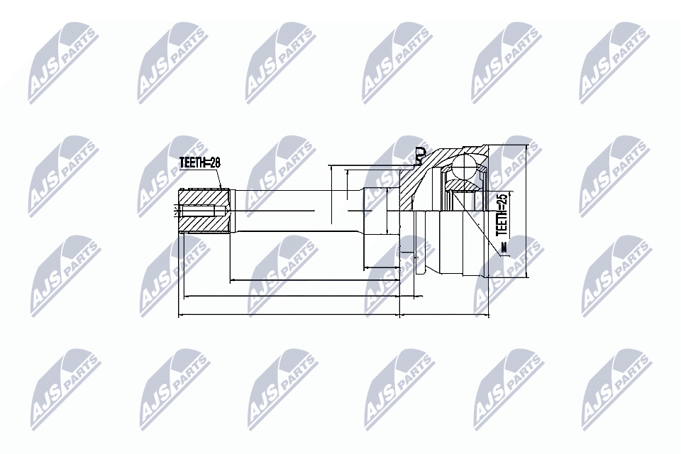 NTY Féltengelycsukló készlet külső NPZ-MS-007_NTY