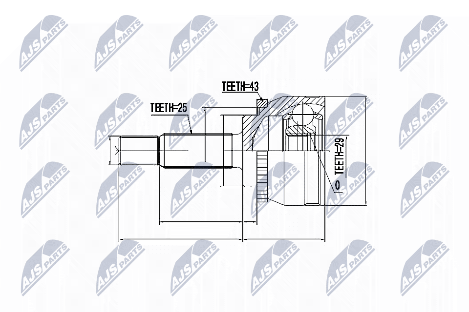 NTY Féltengelycsukló készlet külső NPZ-MS-029_NTY