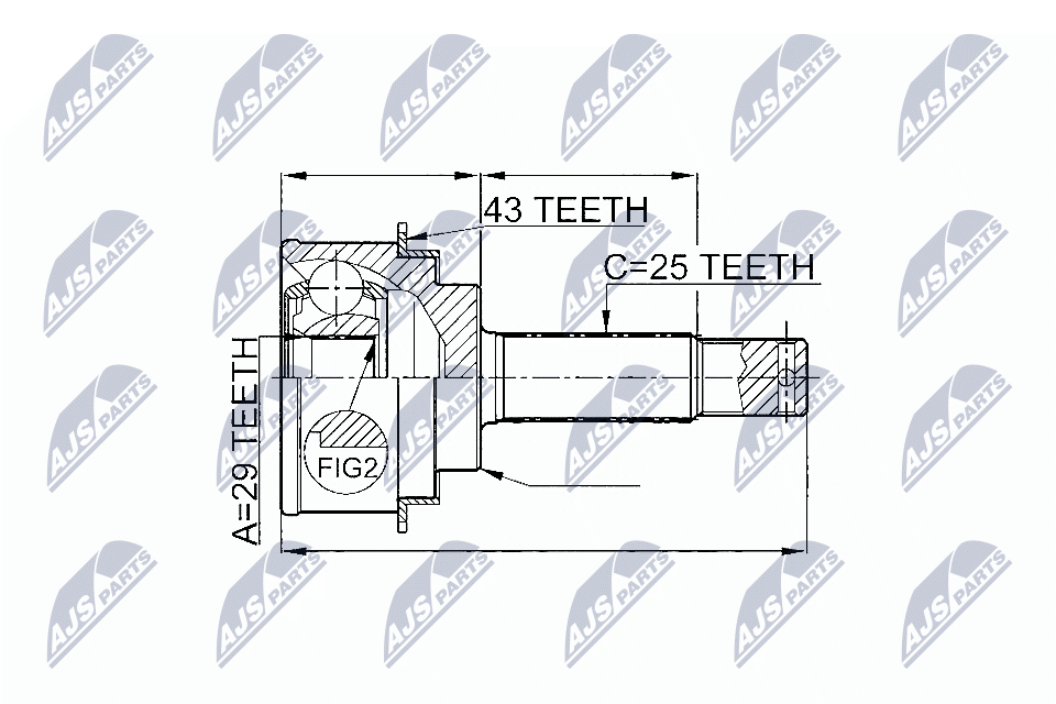 NTY Féltengelycsukló készlet külső NPZ-MS-059_NTY