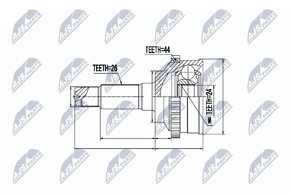 NTY Féltengelycsukló készlet külső NPZ-MZ-025_NTY