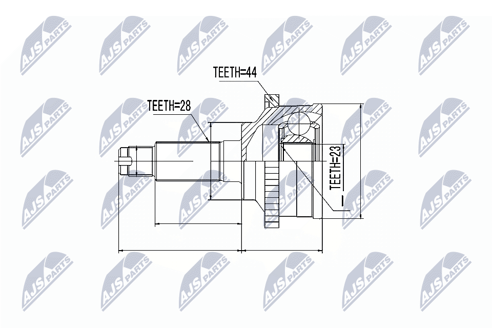 NTY Féltengelycsukló készlet külső NPZ-MZ-026_NTY