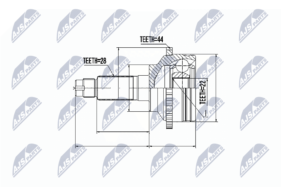 NTY Féltengelycsukló készlet külső NPZ-MZ-031_NTY