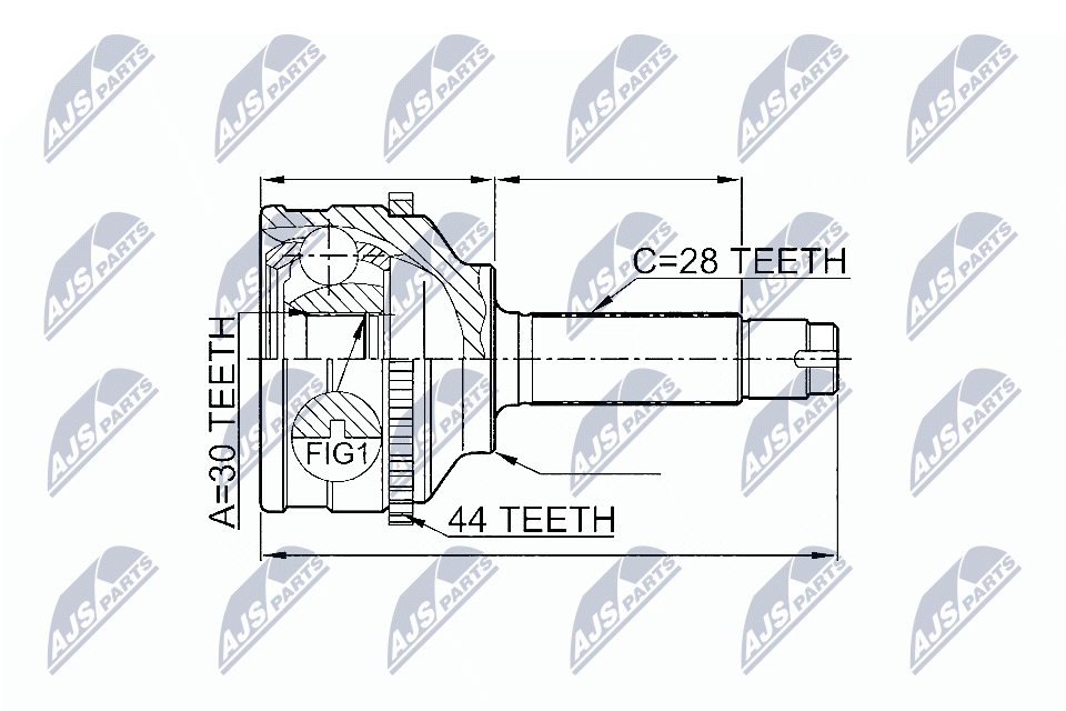 NTY Féltengelycsukló készlet külső NPZ-MZ-037_NTY