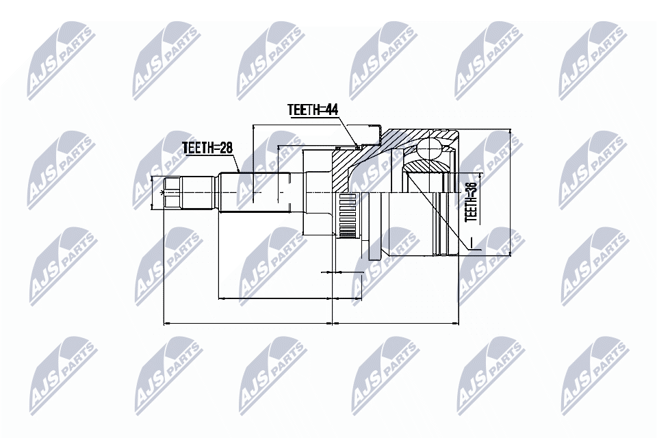 NTY Féltengelycsukló készlet külső NPZ-MZ-040_NTY