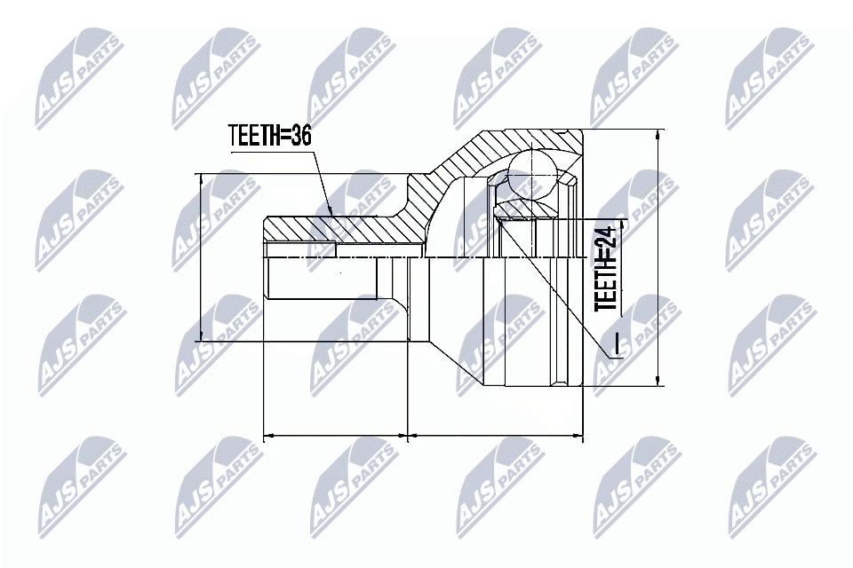 NTY Féltengelycsukló NPZ-MZ-044_NTY