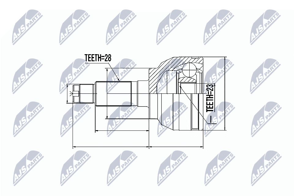 NTY Féltengelycsukló készlet külső NPZ-MZ-047_NTY