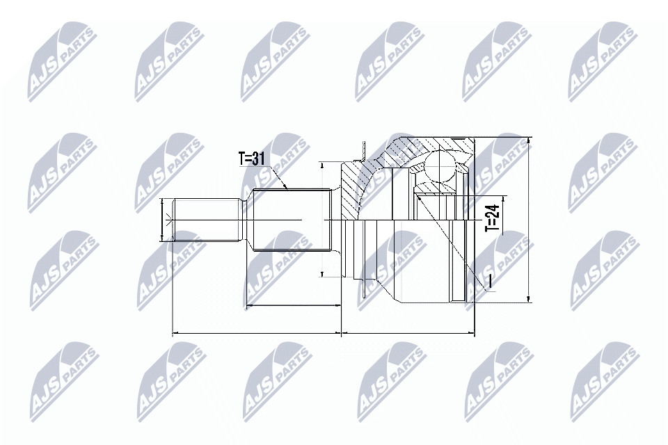 NTY Féltengelycsukló készlet NPZ-MZ-055_NTY