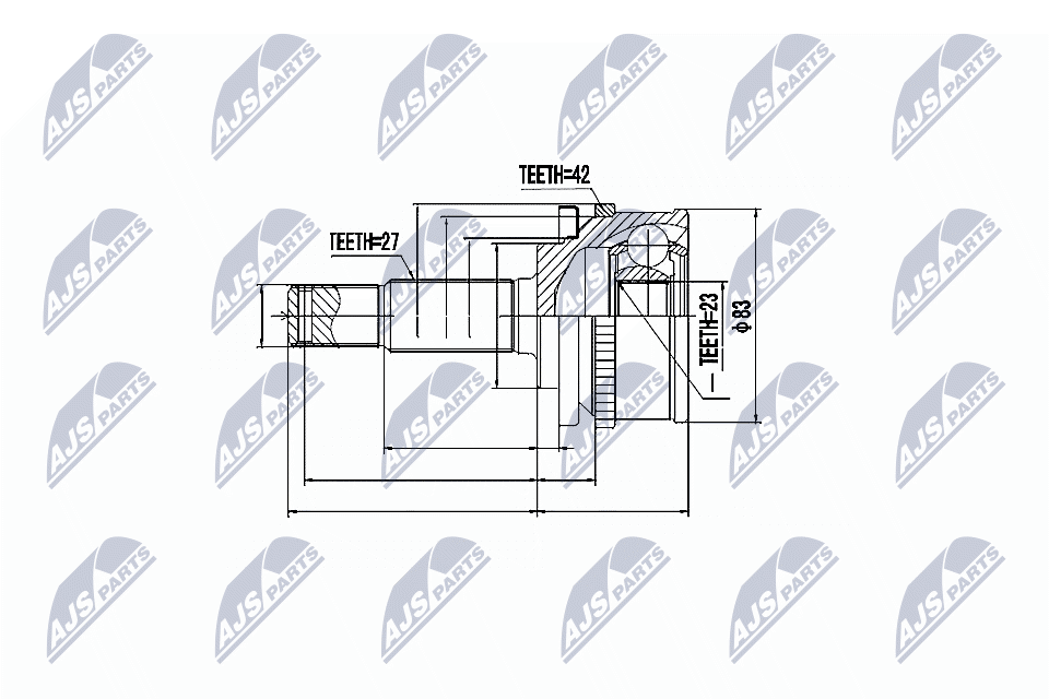 NTY Féltengelycsukló készlet NPZ-NS-037_NTY